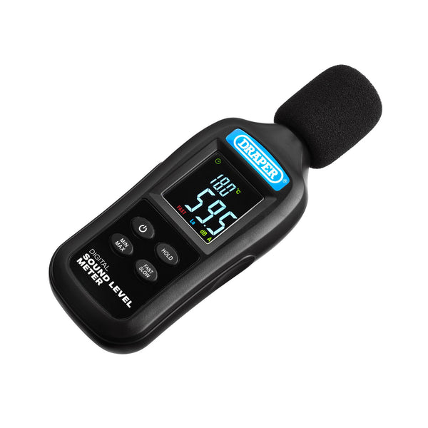Draper 12442 Handheld Digital Sound Level Meter, 35-135dB and -20 to +70&deg;C