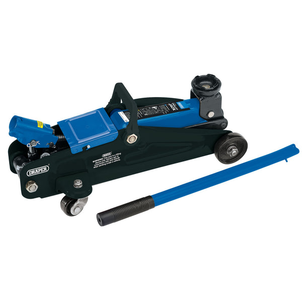 Draper 54635 Trolley Jack with Carry Case, 2 Tonne