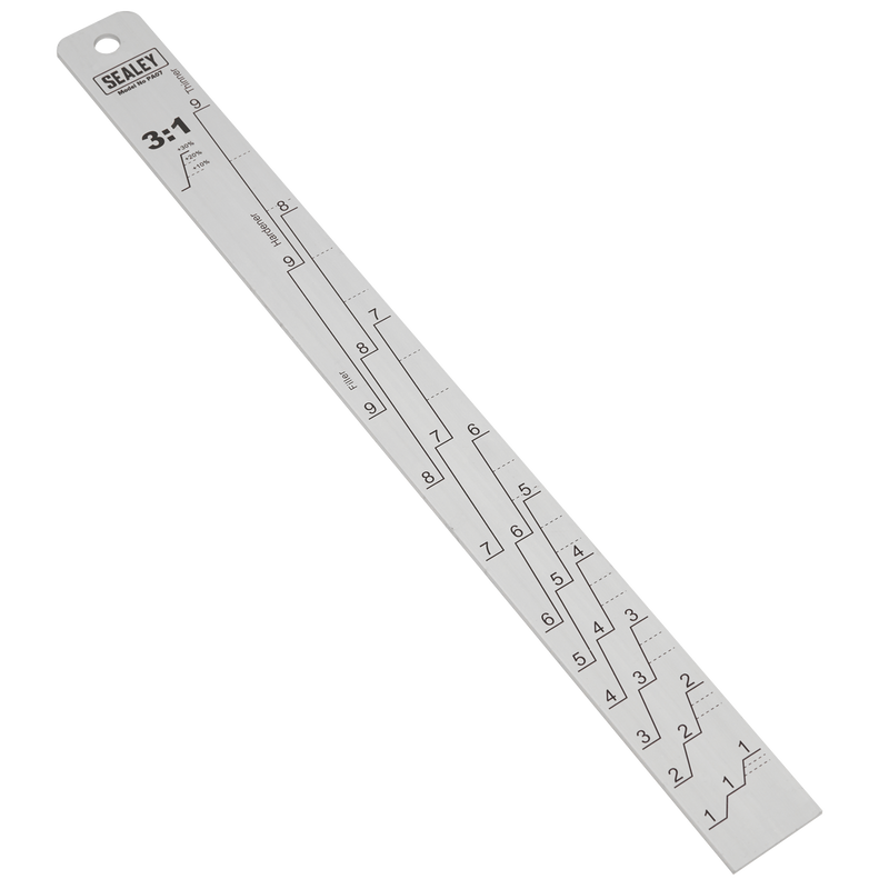 Sealey PA07 Aluminium Paint Measuring Stick 1:1/3:1
