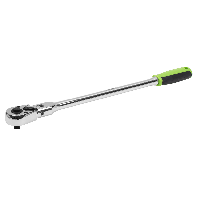 Sealey S01257 Ratchet Wrench 1/4"Sq Drive Long Flexi-Head Flip Reverse