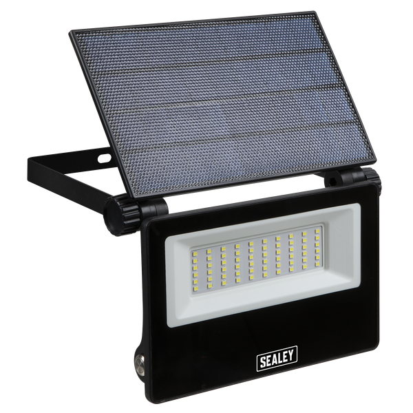 Sealey LED30S Extra-Slim Solar Floodlight with Wall Bracket 30W SMD LED