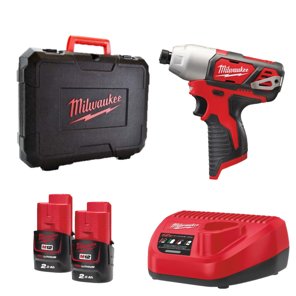 Milwaukee 4933443895 M12 BID 202C Sub Compact Hex Impact Driver Kit