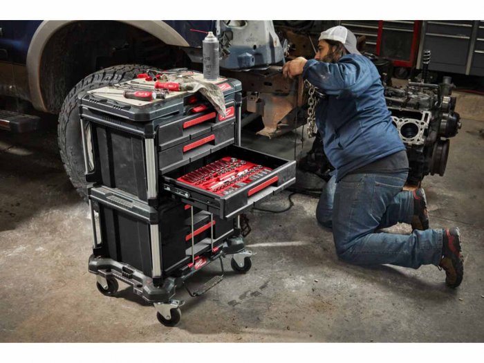 Milwaukee 4932492892 4pc PACKOUT Transportation Kit Includes Trolley Two Boxes
