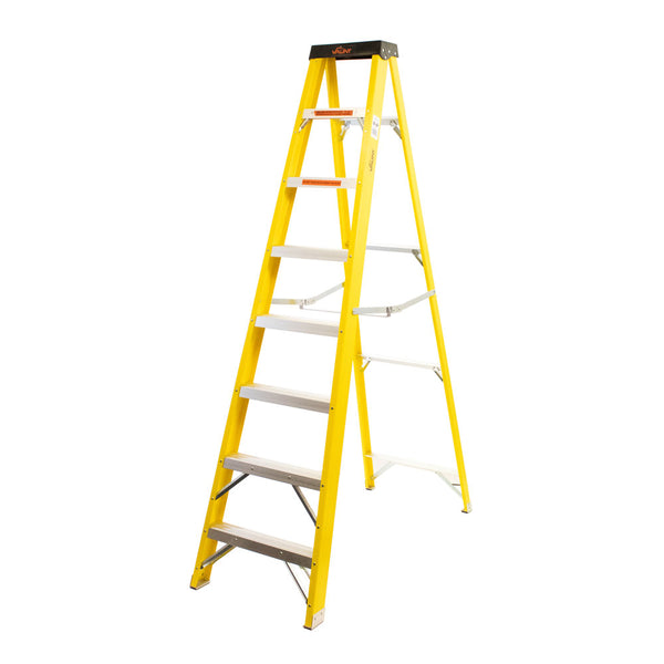 Vaunt V2002002 8 Tread Fibreglass Step Ladder - 2.23m