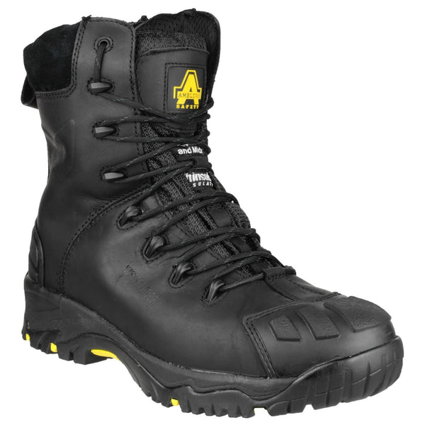Amblers Safety 24868-41132 FS999 Hi Leg Composite Safety Boot With Side Zip- Unisex, Black