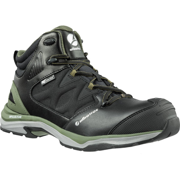 Albatros 27288-45883 Ultratrail Olive Ctx Mid Safety Boot - Mens, Black/Olive