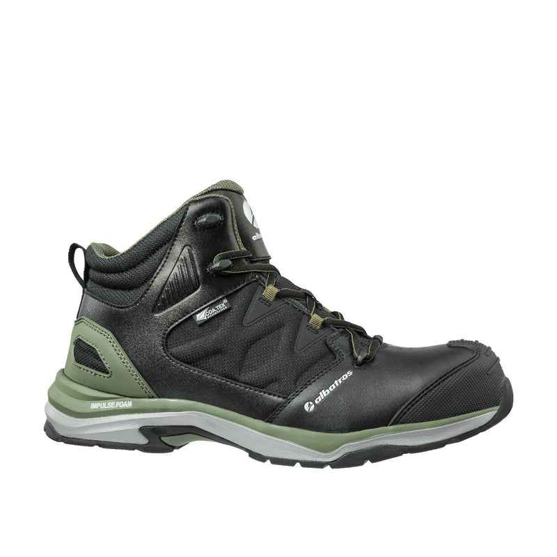 Albatros 27288-45883 Ultratrail Olive Ctx Mid Safety Boot - Mens, Black/Olive