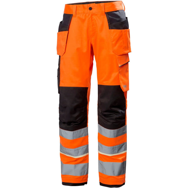Helly Hansen Workwear 38573-71885 UC-ME Construction Trouser CL2 - Mens, Hi Vis Orange/Ebony
