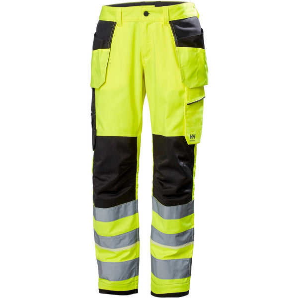 Helly Hansen Workwear 38573-71886 UC-ME Construction Trouser CL2 - Mens, Hi Vis Yellow/Ebony