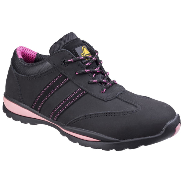 Amblers Safety 19342-29791 FS47 Safety Trainer- Womens, Black/Pink