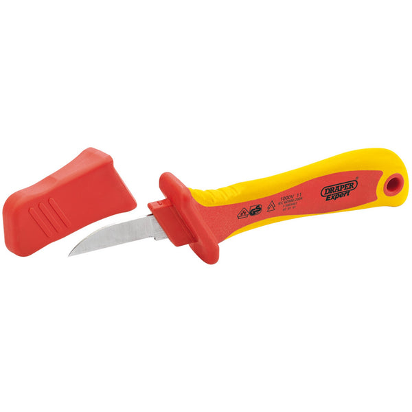 Draper 04615 VDE Approved Fully Insulated Cable Knife, 200mm