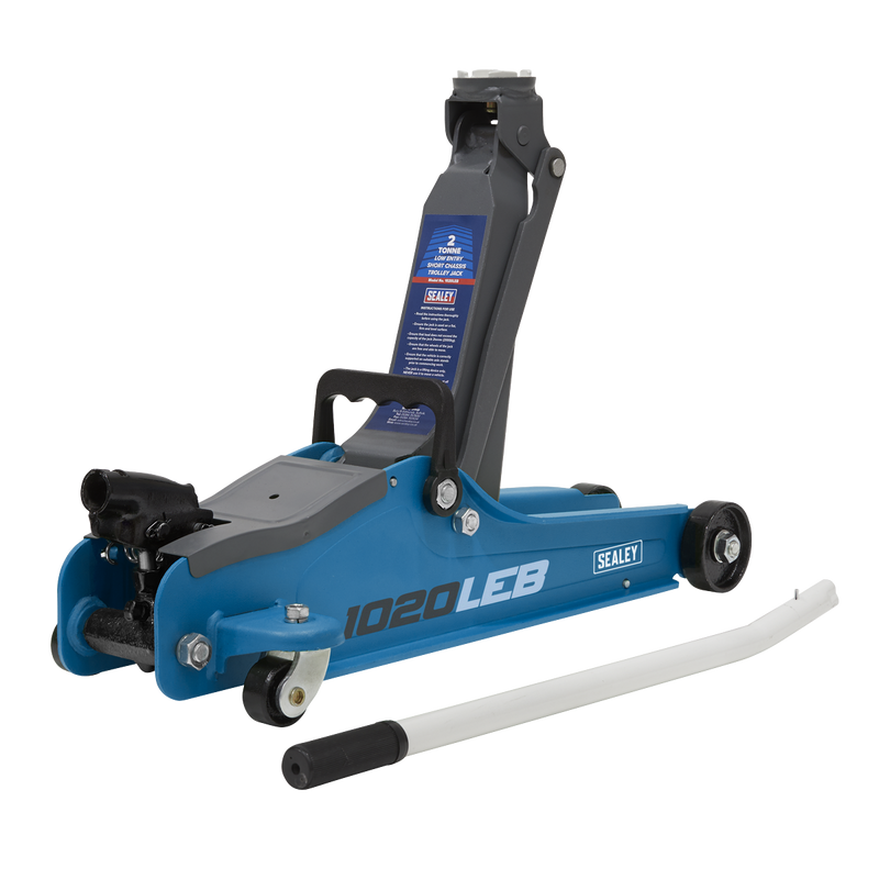 Sealey 1020LEB Trolley Jack 2tonne Low Entry Short Chassis - Blue