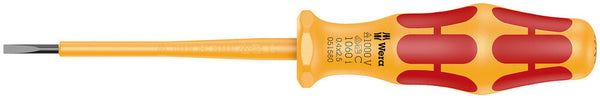 Wera 05051580001 1060 i VDE-insulated Kraftform slotted screwdriver, 0.4 x 2.5 x 80 mm
