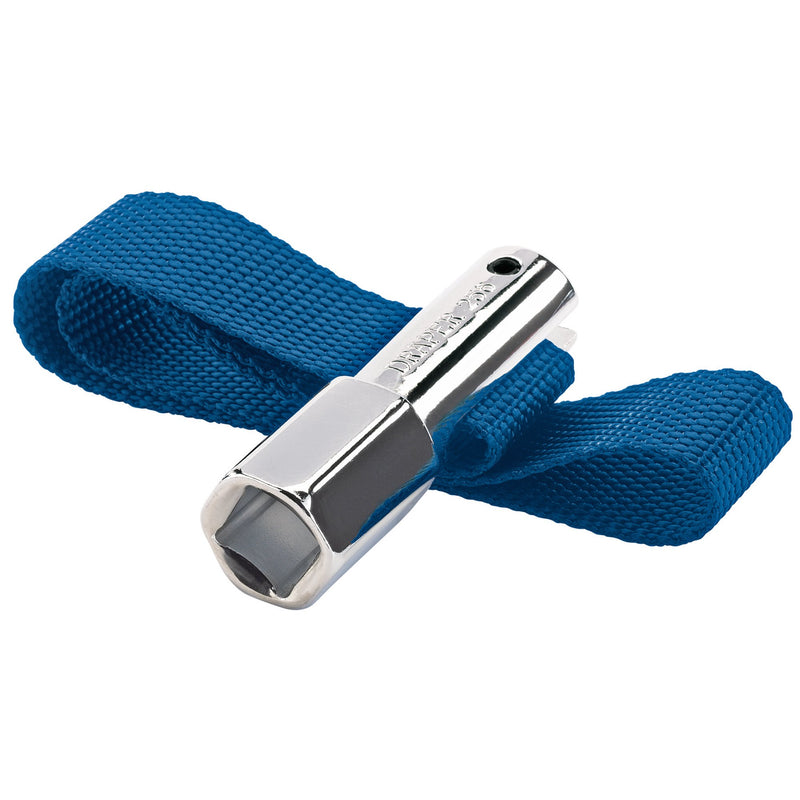 Draper 13771 Oil Filter Strap Wrench, 1/2" Sq. Dr. or 21mm, 120mm Capacity