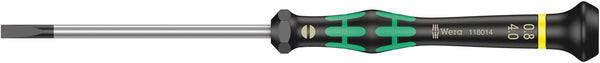 Wera 05118014001 2035 Screwdriver for slotted screws for electronic applications, 0.80 x 4 x 80 mm