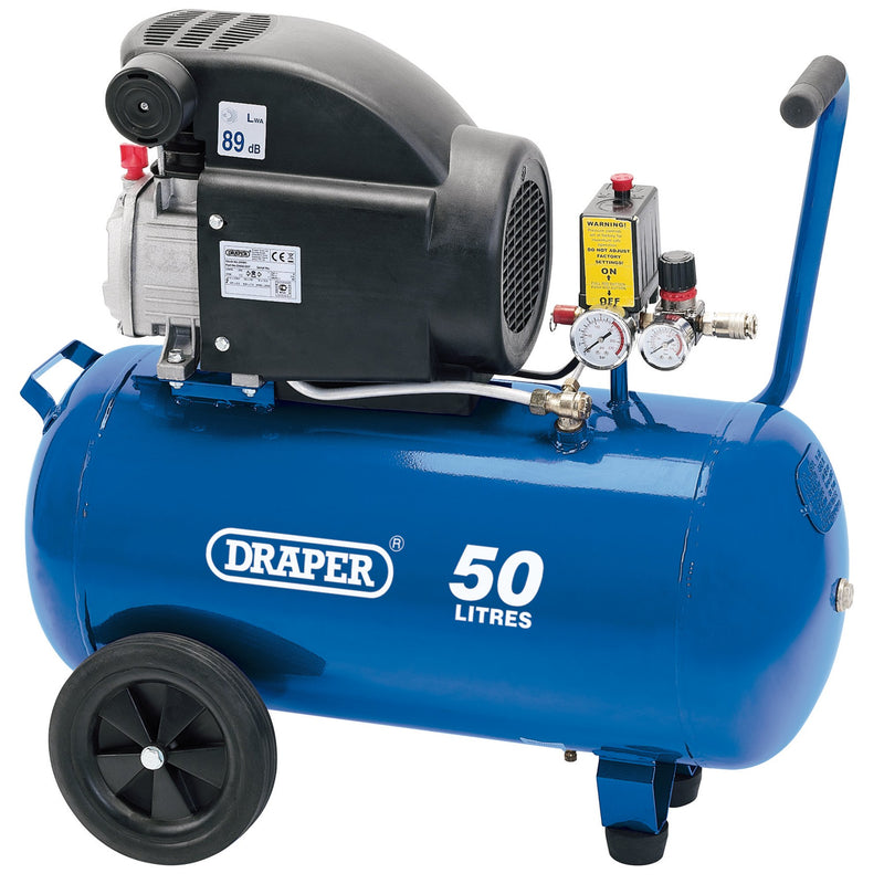Draper 24981 Direct Drive Oiled Air Compressor, 50L, 1.5kW