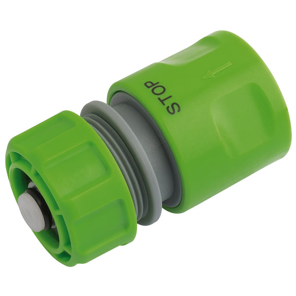 Draper 25902 Garden Hose Connector with Water Stop Feature, 1/2"