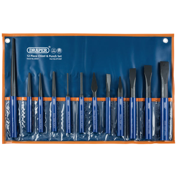 Draper 26557 Cold Chisel and Punch Set (12 Piece)