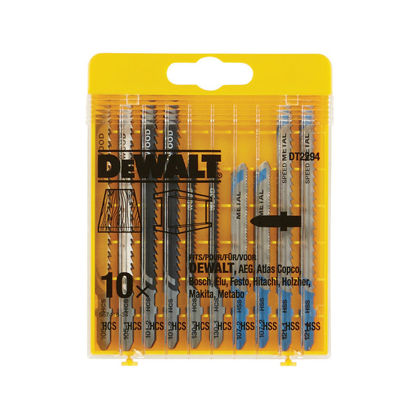 DeWalt DT2294 10 Piece Jigsaw Blades Set + Case