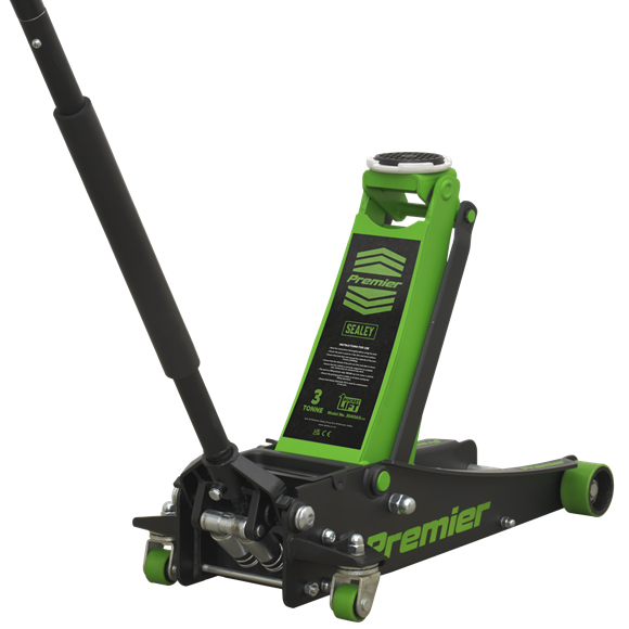 Sealey 3040AG 3tonne Trolley Jack with Rocket Lift - Green