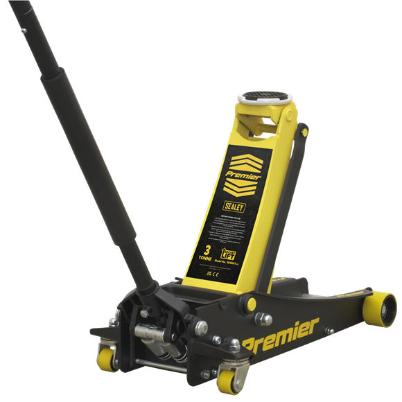 Sealey 3040AY 3tonne Trolley Jack with Rocket Lift - Yellow