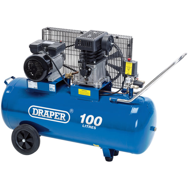 Draper 31254 Belt-Driven Air Compressor, 100L, 2.2kW