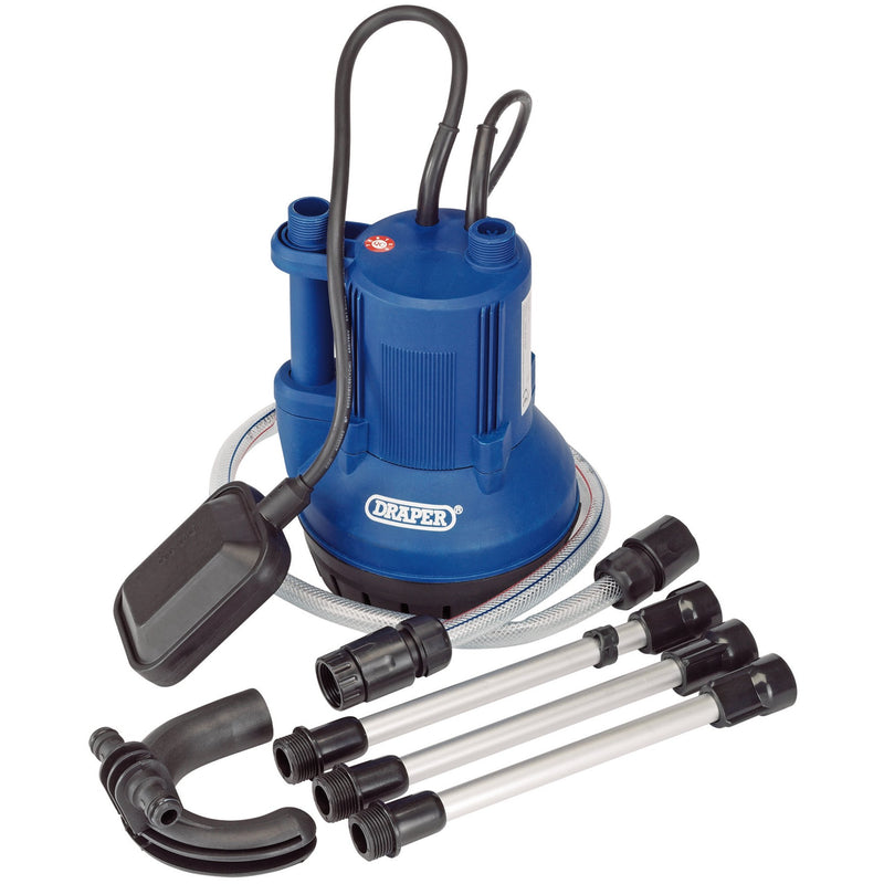 Draper 36327 Submersible Clean Water Butt Pump with Float Switch, 40L/min, 350W