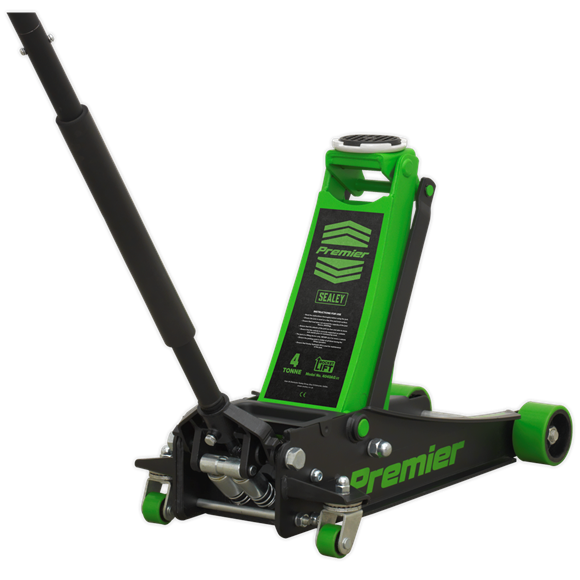 Sealey 4040AG 4tonne Trolley Jack with Rocket Lift - Green