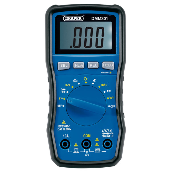 Draper 41822 Automotive Digital Multimeter, 1 x Temperature Probe, 1 x Inductive Clamp