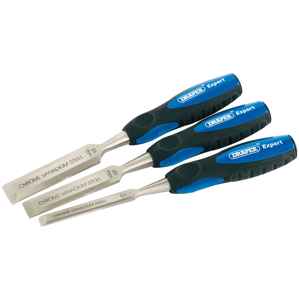 Draper 45865 Chisels with Bevel Edges, 150mm (3 Piece)