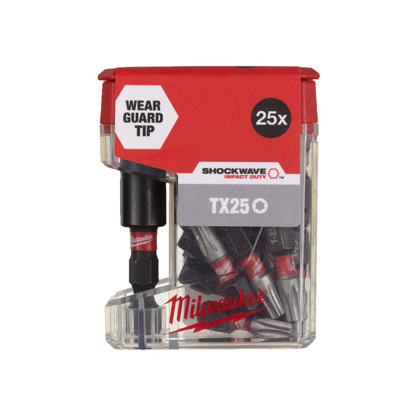 Milwaukee 4932479858 Pack of 25 TX25 x 25mm with Bit Holder