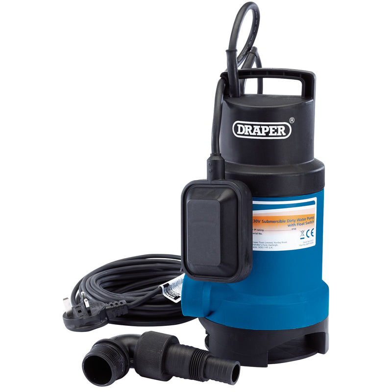 Draper 61621 Submersible Dirty Water Pump with Float Switch, 166L/min, 550W