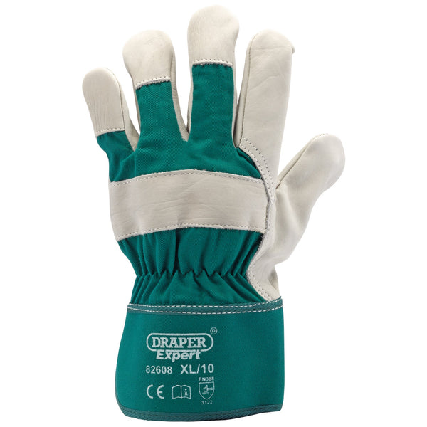 Draper 82608 Premium Leather Gardening Gloves, Extra Large