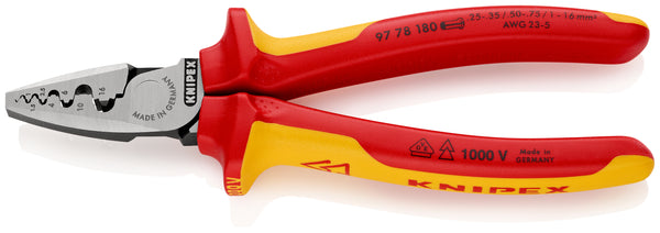 KNIPEX 97 78 180 Crimping Pliers for end sleeves (ferrul)