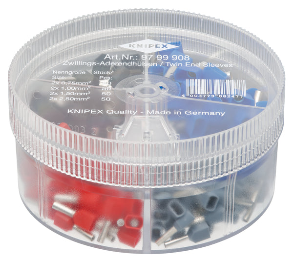 KNIPEX 97 99 908 Assortment of Twin wire-end ferrules