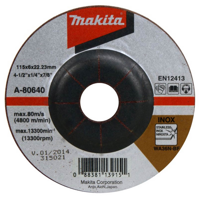 Makita DGA463STJ 18v Cordless Brushless 115mm Angle Grinder Kit 2x BL1850B Batteries & Charger