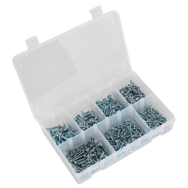 Sealey AB060SDS 500pc Self Drilling Phillips Pan Head Screw Assortment