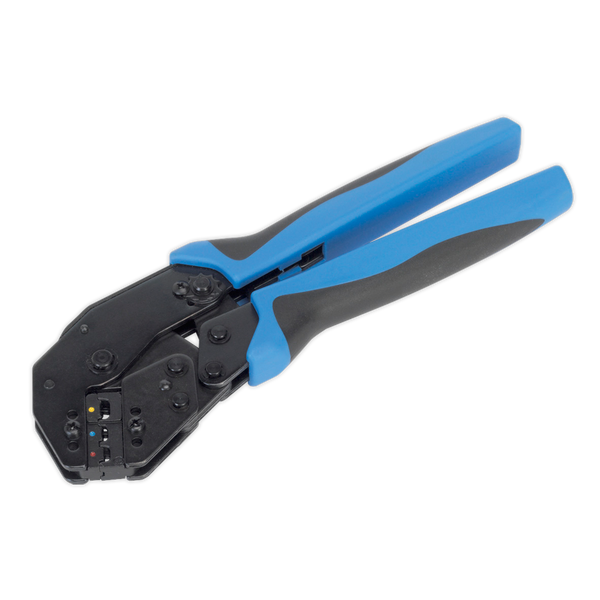 Sealey AK3863 Angled Head Ratchet Crimping Tool - Insulated Terminals