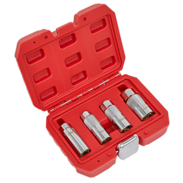 Sealey AK65561 4pc 3/8"Sq Drive Spark Plug Socket Set - Magnetic