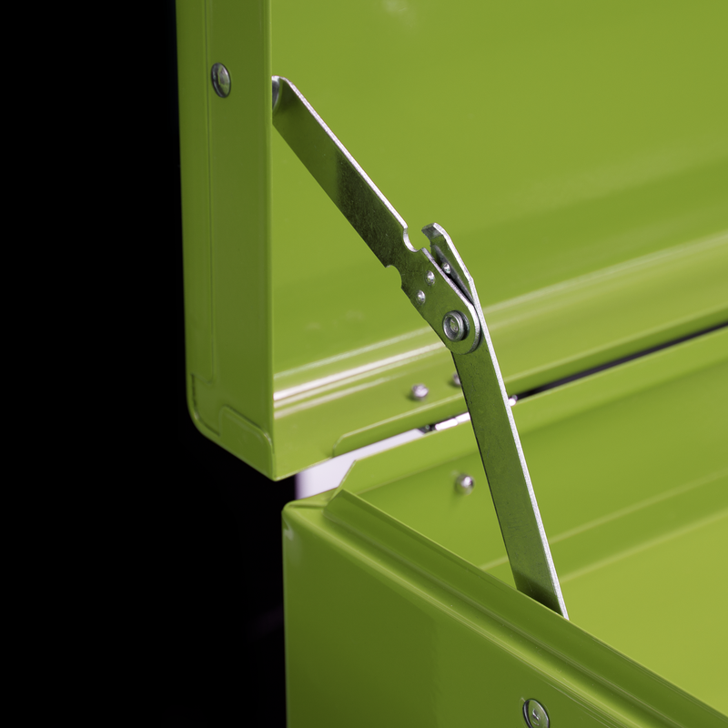 Sealey AP2200BBHV 6 Drawer Topchest & Rollcab Combination with Ball-Bearing Slides - Hi-Vis Green/Grey