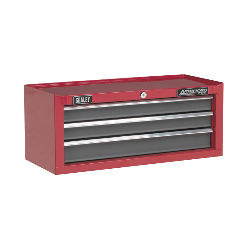 Sealey AP22309BB 3 Drawer Mid-Box with Ball-Bearing Slides - Red/Grey