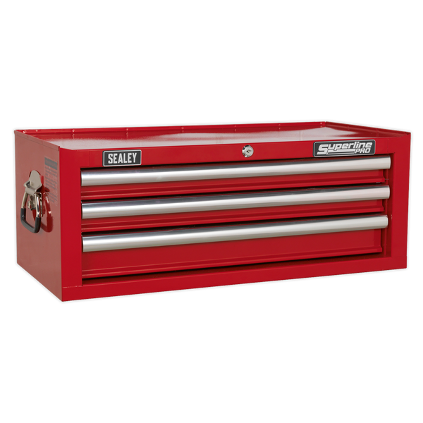 Sealey AP33339 3 Drawer Mid-Box with Ball-Bearing Slides - Red