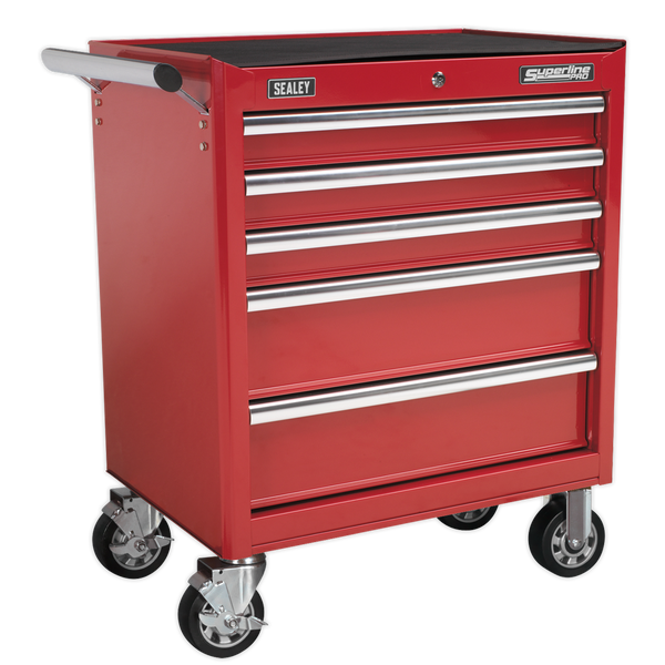 Sealey AP33459 5 Drawer Rollcab with Ball-Bearing Slides - Red