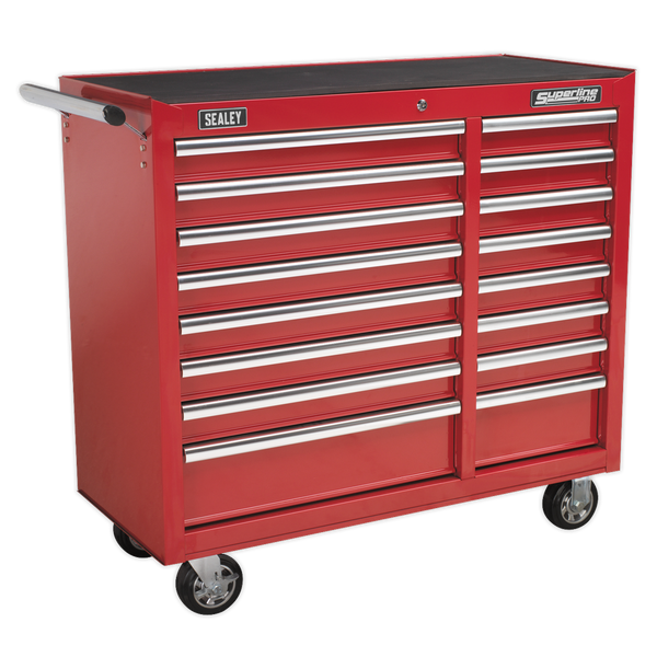 Sealey AP41169 16 Drawer Rollcab with Ball-Bearing Slides - Red