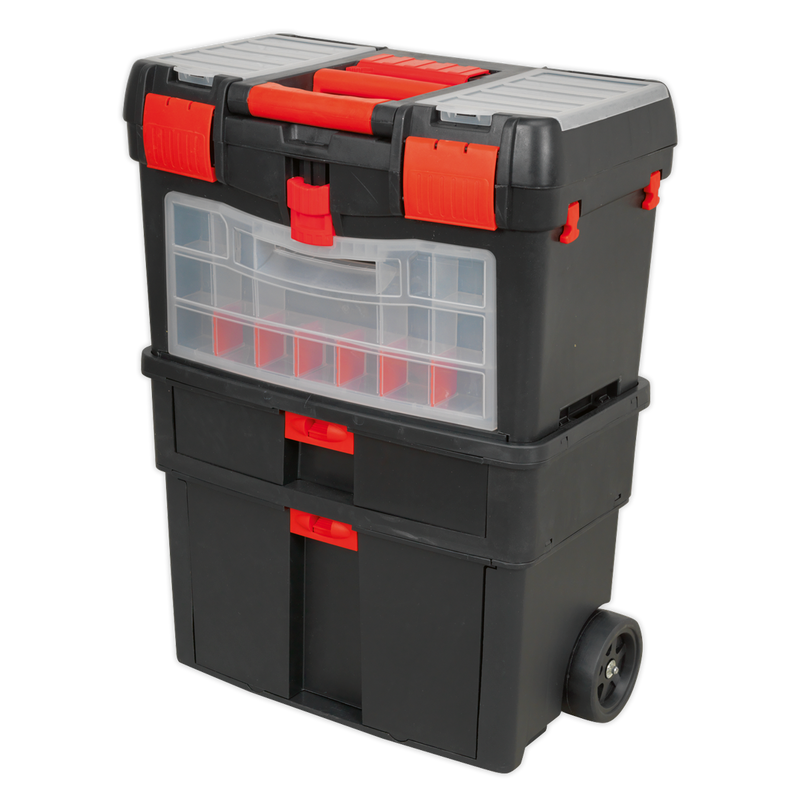 Sealey AP850 Mobile Toolbox with Tote Tray & Removable Storage Box