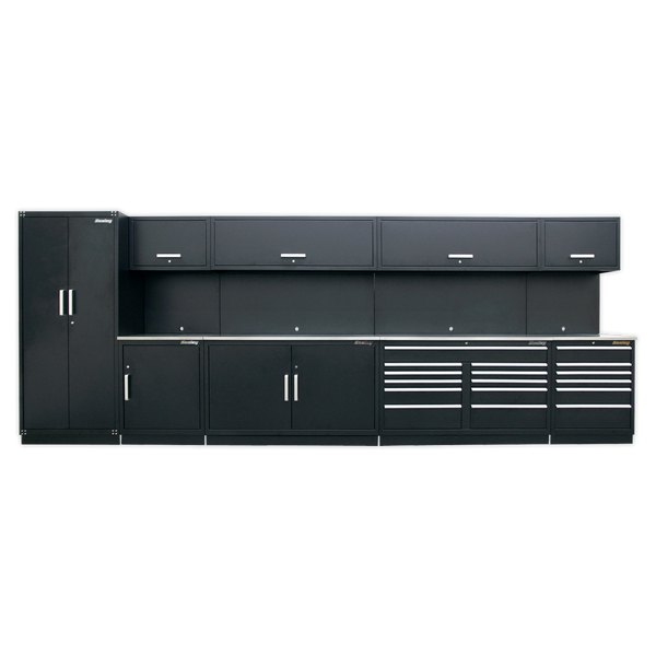 Sealey APMSSTEEL Premier 5.6m Storage System - Stainless Worktop