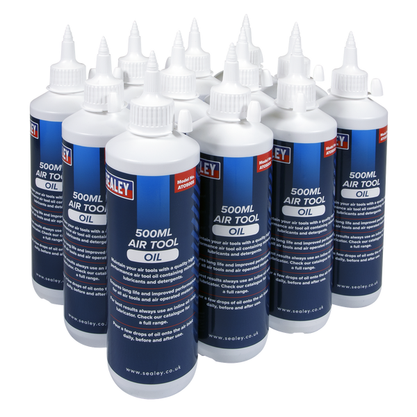 Sealey ATO/500 500ml Air Tool Oil - Pack of 12