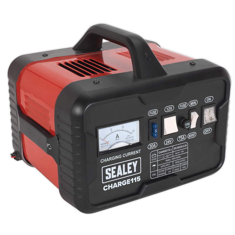 Sealey CHARGE115 19A 12V/24V Battery Charger