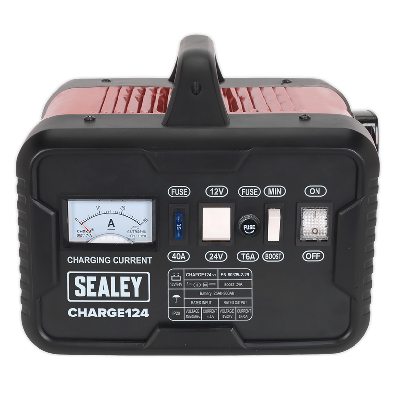 Sealey CHARGE124 28A 12/24V Battery Charger