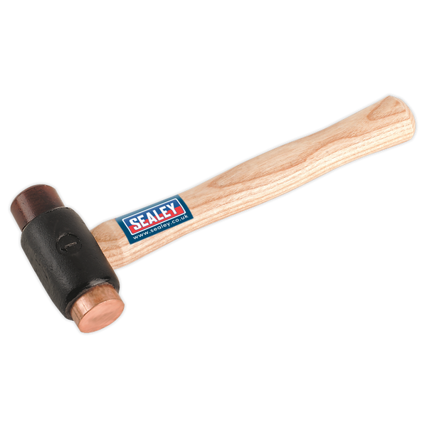 Sealey CRF15 1.5lb Copper/Rawhide Faced Hammer with Hickory Shaft